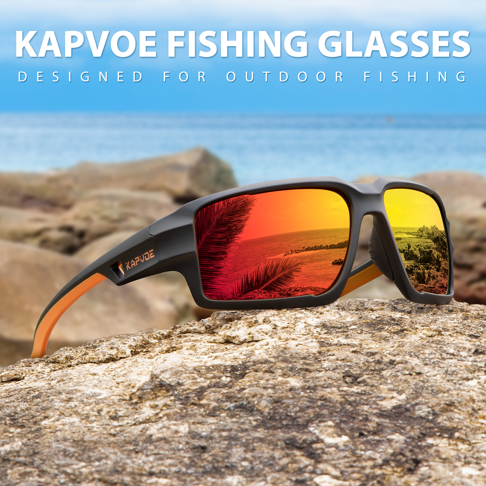 Fishing Sunglasses Polarized - Kapvoe Cycling Glasses for Bike UV400