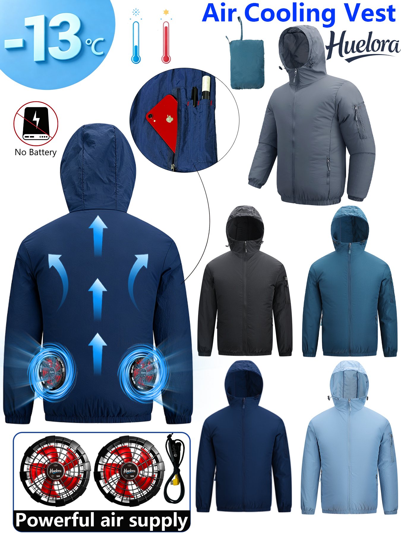 Men's Hooded USB Cooling Jacke - Fishing Hoodie recensie en prijs