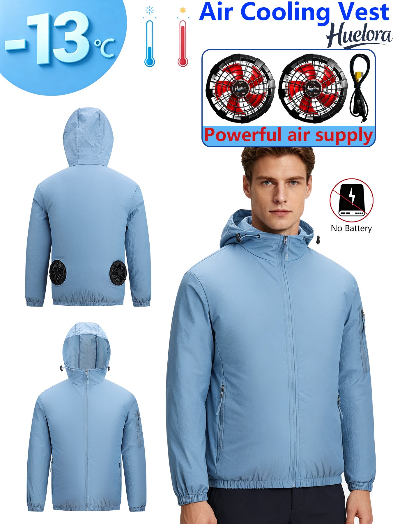 Men's Hooded USB Cooling Jacke - Fishing Hoodie recensie en prijs