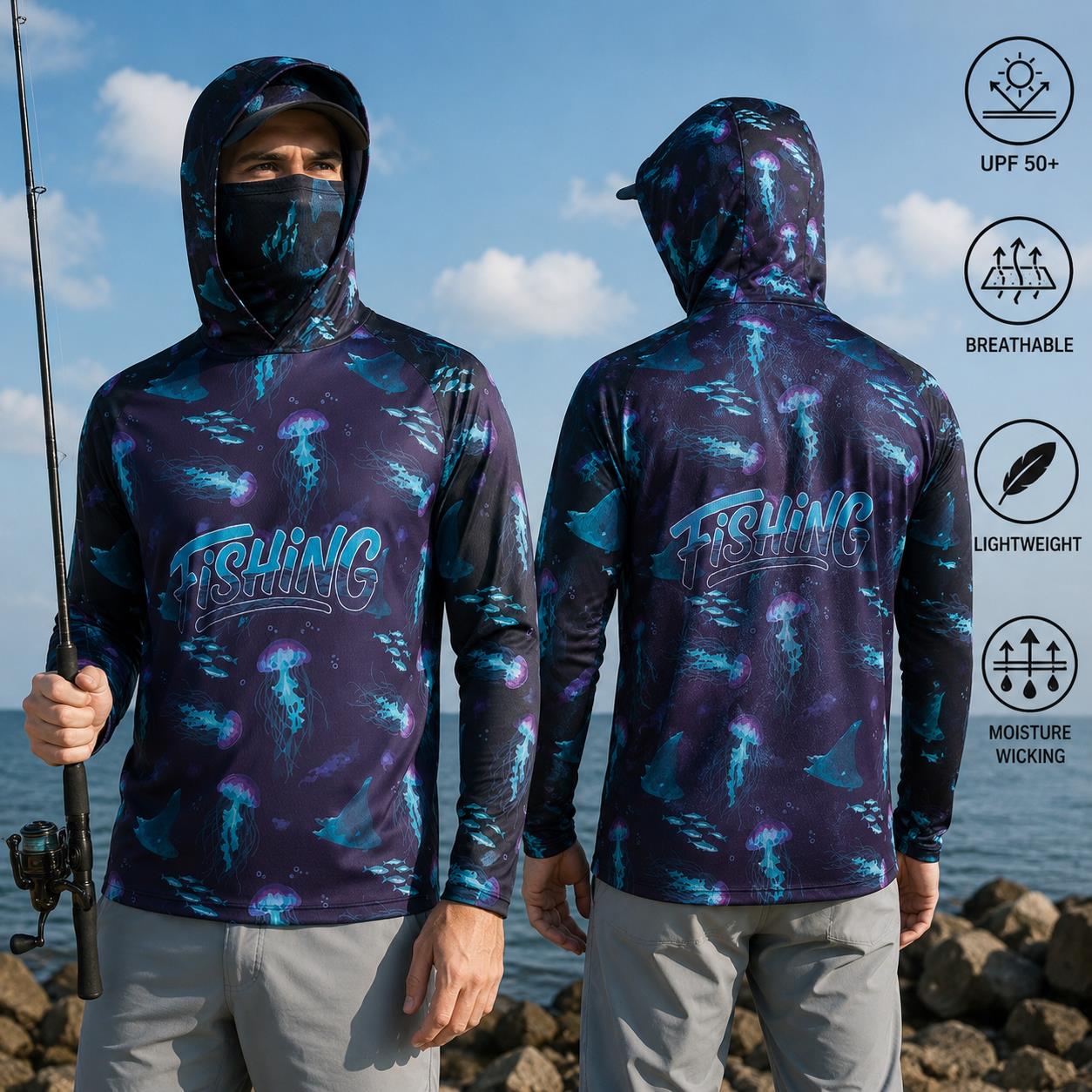 Fishing Shirt Hooded Men Fishi - Fishing Hoodie recensie en prijs