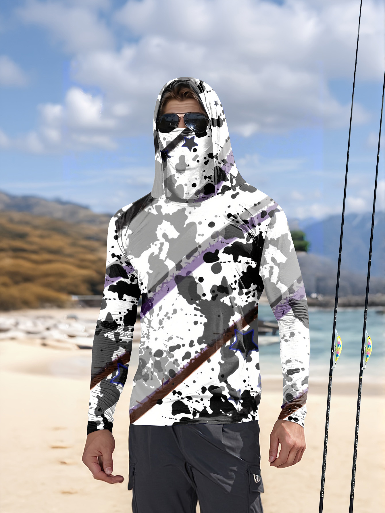 Men Hood Fishing Shirt long sl - Fishing Shirt Uv Protection recensie en prijs