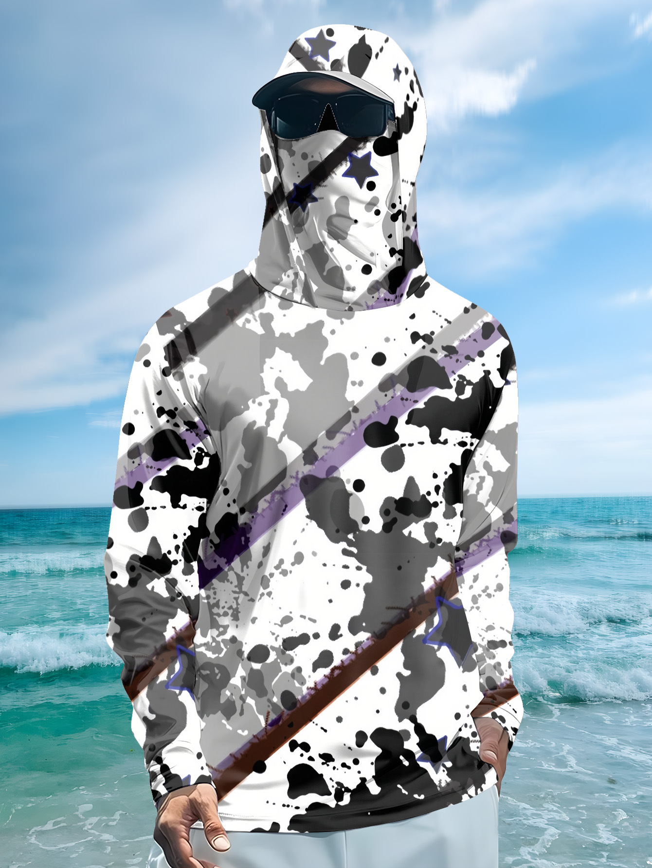 Men Hood Fishing Shirt long sl - Fishing Shirt Uv Protection recensie en prijs