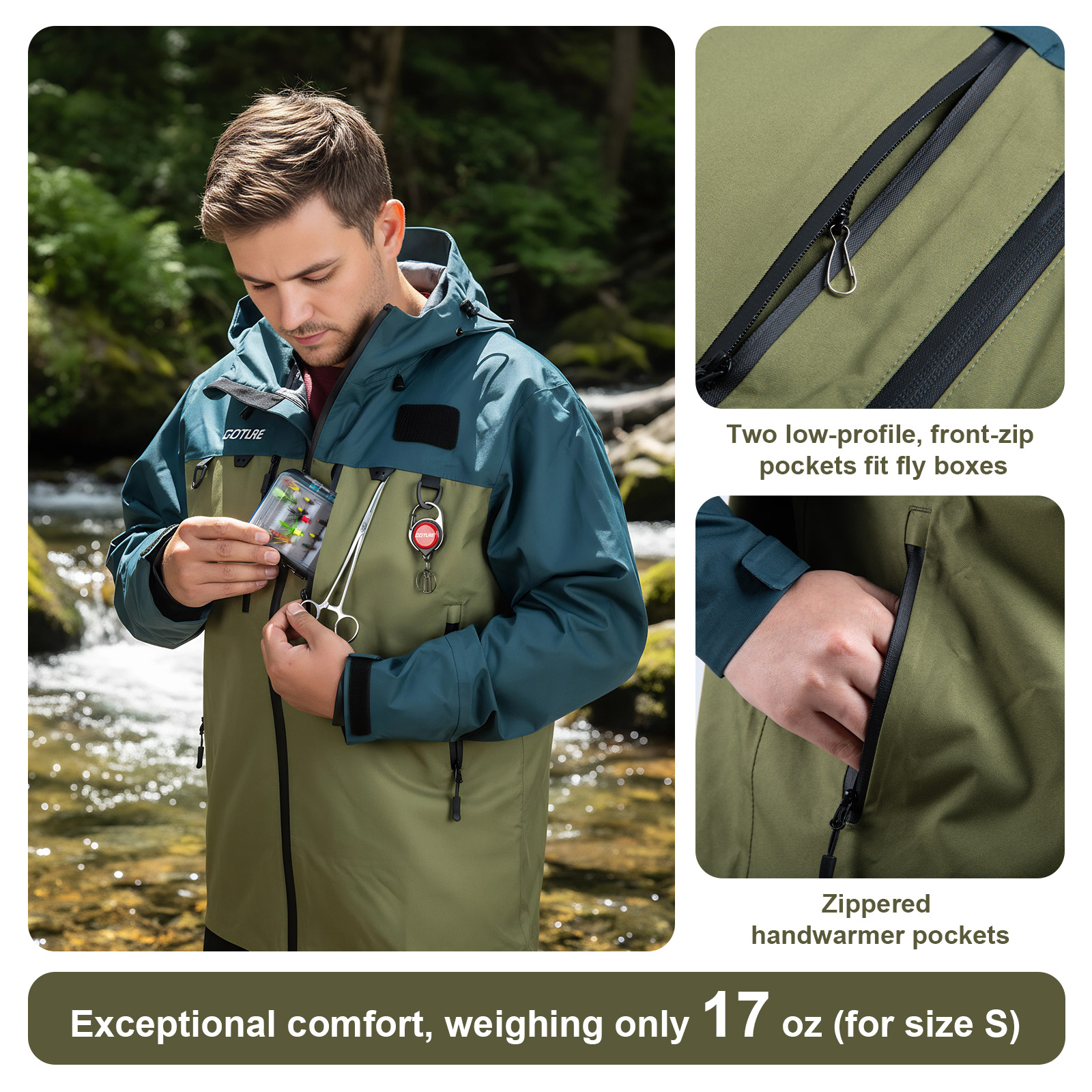 Goture Fishing Wading Jackets  - Fishing Bag Waterproof recensie en prijs